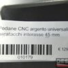 Pedane CNC argento universali con paratacchi interasse 45 mm