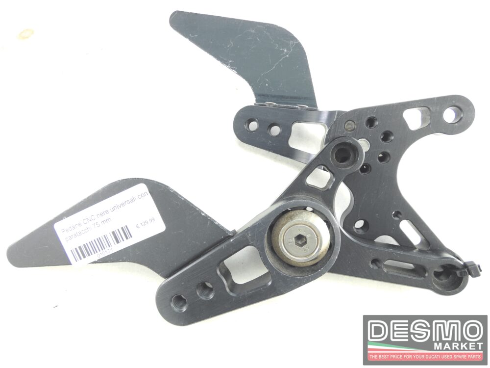 Pedane CNC nere universali con paratacchi 75 mm