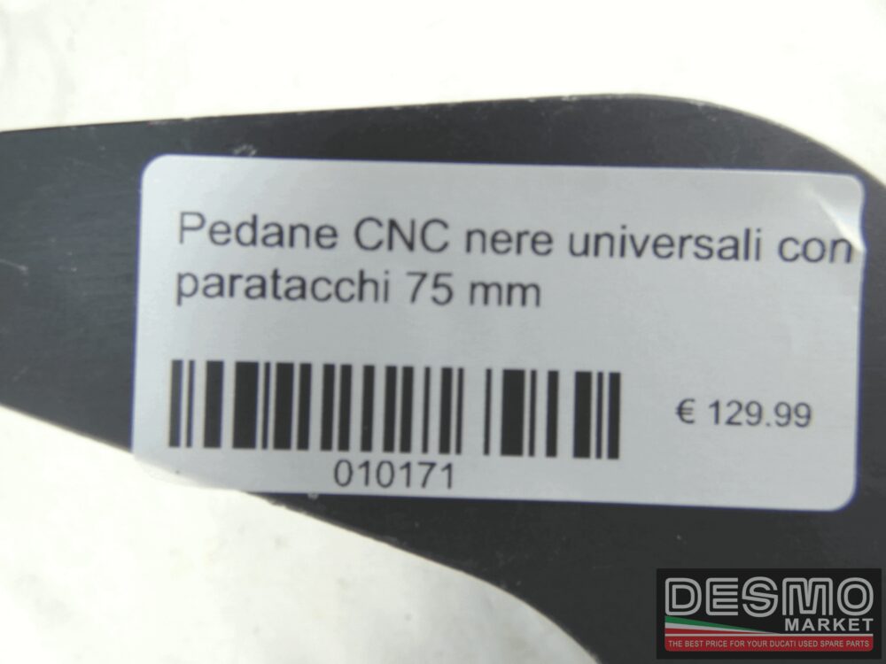 Pedane CNC nere universali con paratacchi 75 mm