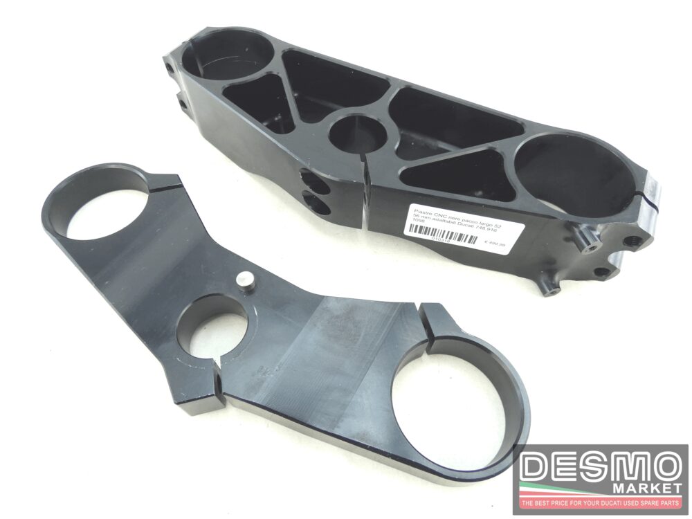 Piastre CNC nere pacco largo 52 56 mm adattabili Ducati 748 916 1098