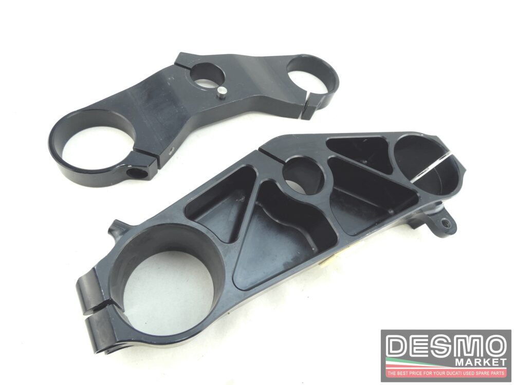 Piastre CNC nere pacco largo 52 56 mm adattabili Ducati 748 916 1098