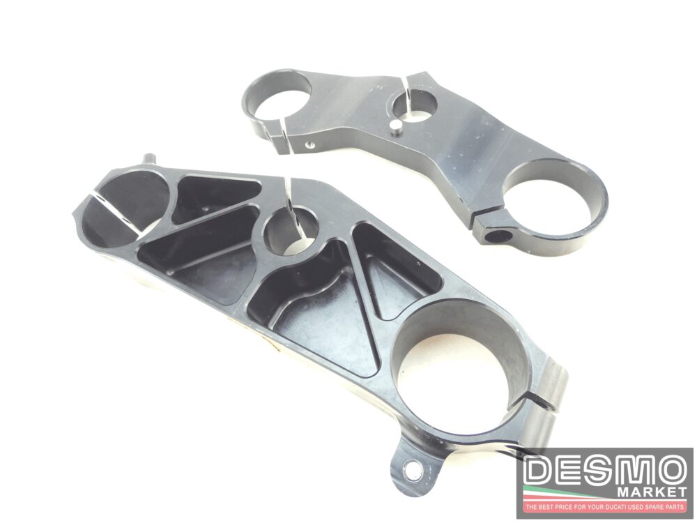 Piastre CNC nere pacco largo 52 56 mm adattabili Ducati 748 916 1098