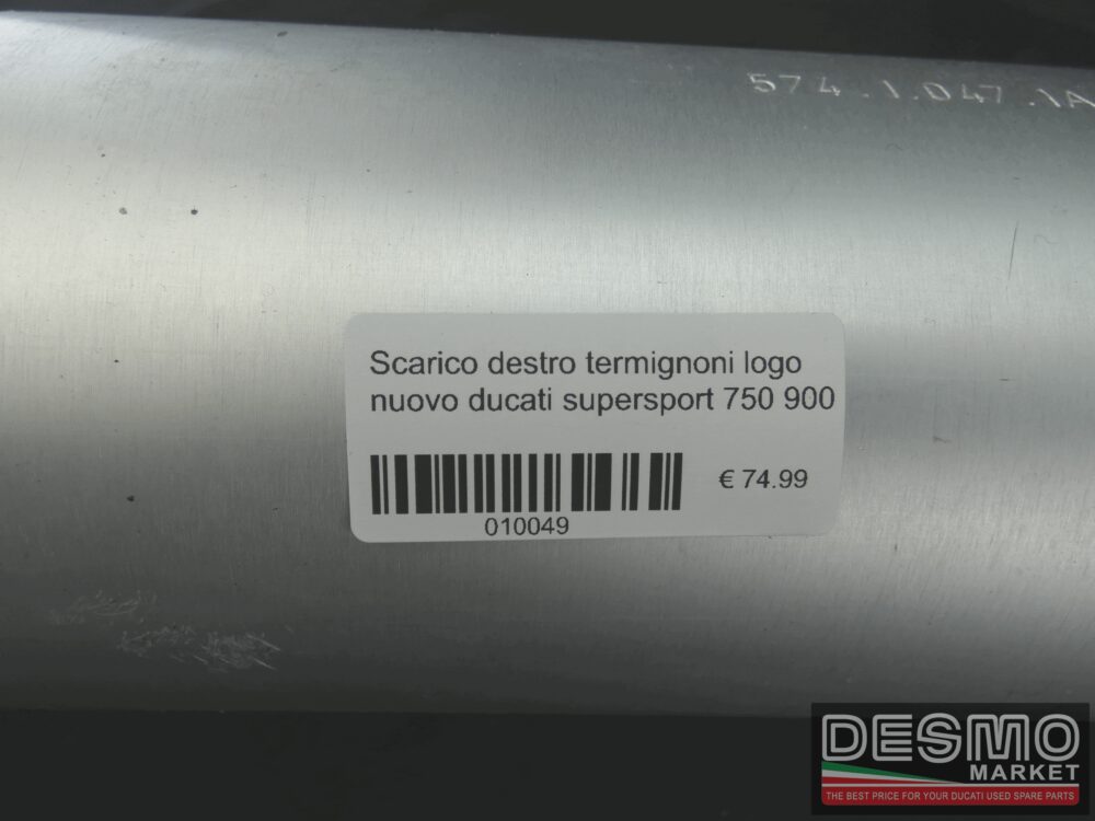 Scarico destro termignoni logo nuovo ducati supersport 750 900