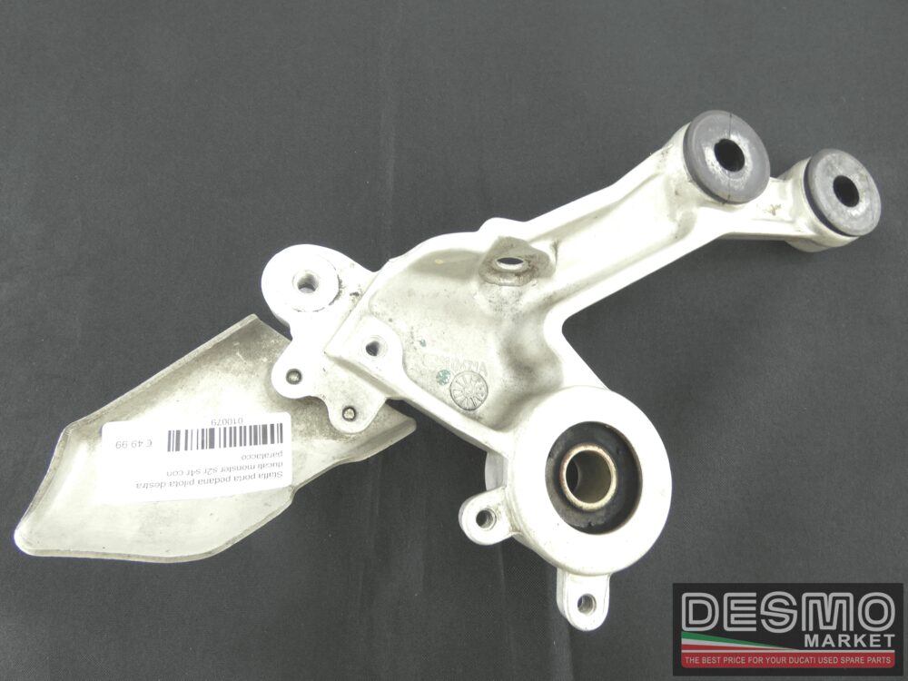 Staffa porta pedana pilota destra ducati monster s2r s4r con paratacco