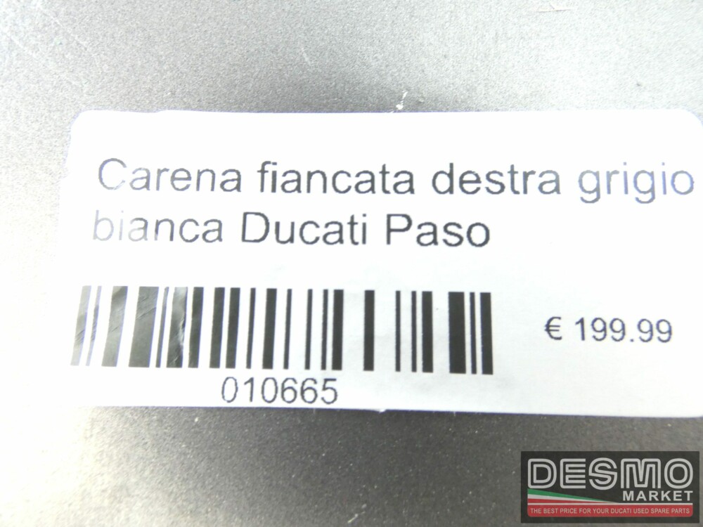 Carena fiancata destra grigio bianca Ducati Paso