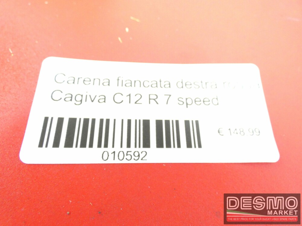 Carena fiancata destra rossa Cagiva C12 R 7 speed