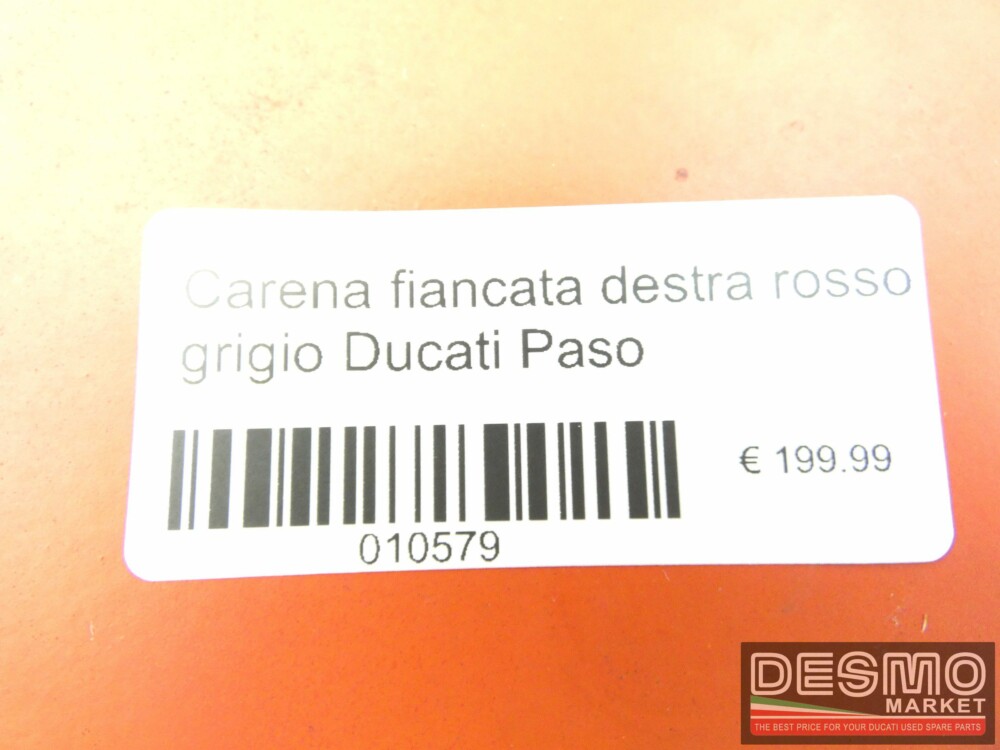 Carena fiancata destra rosso grigio Ducati Paso