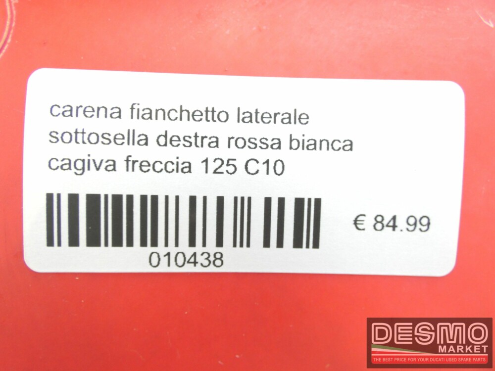 Carena fianchetto sottosella destra rossa bianca cagiva freccia 125 C10