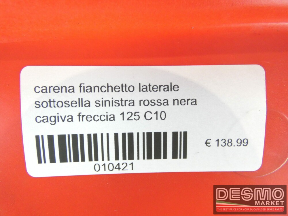 Carena fianchetto sottosella sinistra rossa nera cagiva freccia 125 C10