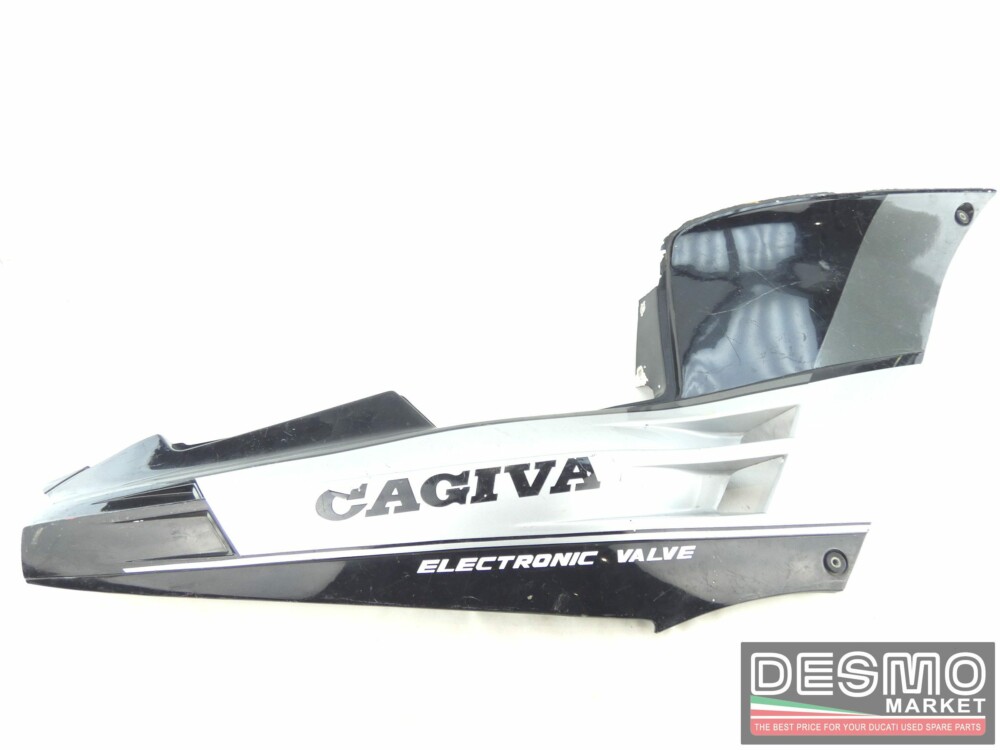 Grey and black right side saddle fairing panel Cagiva Freccia C12 - Image 2