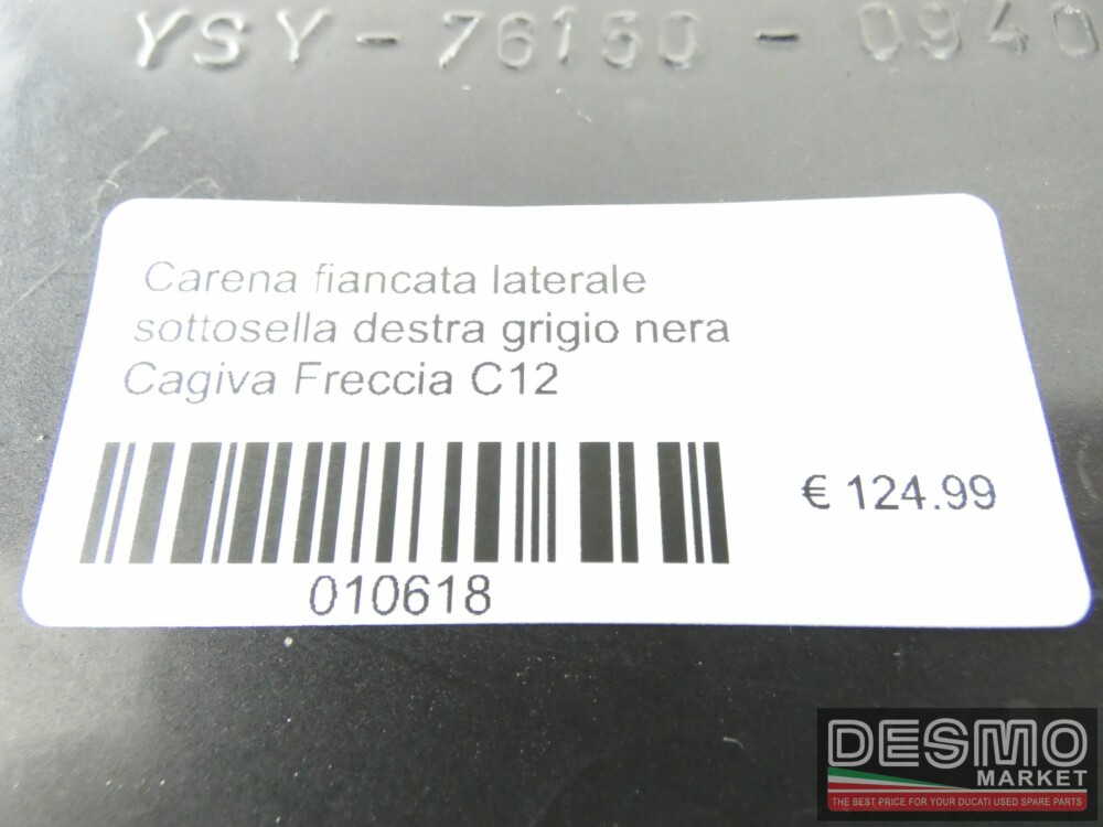 Grey and black right side saddle fairing panel Cagiva Freccia C12 - Image 8