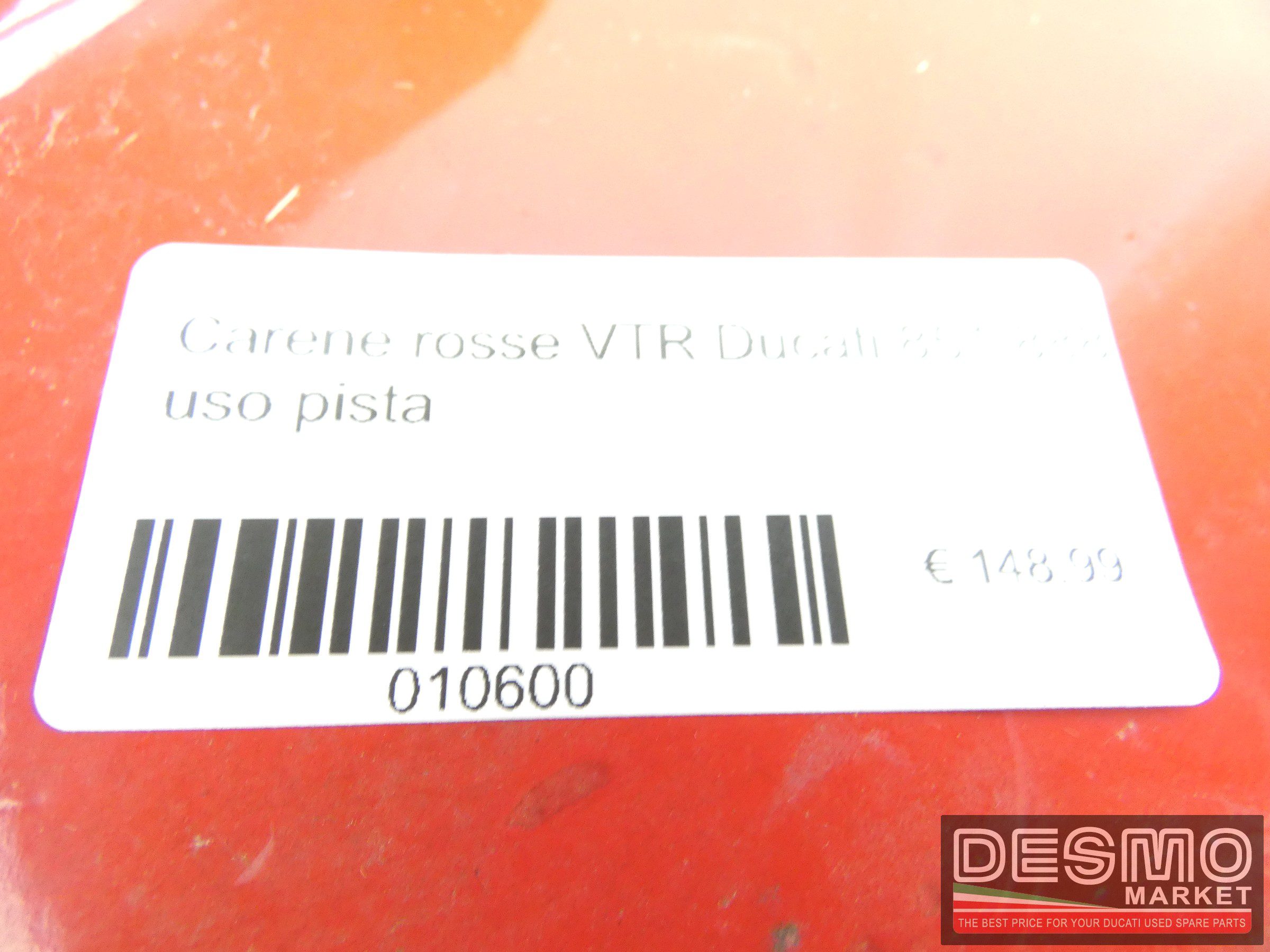 Carene rosse VTR Ducati 851 888 uso pista