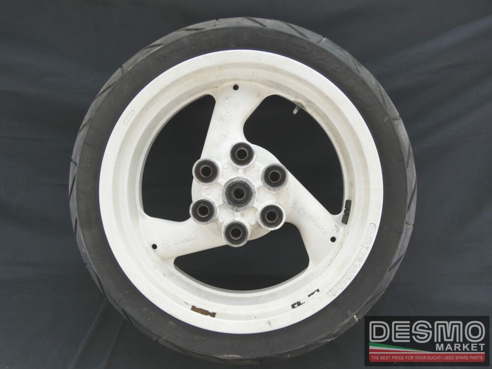 Cerchio Brembo bianco tre razze 4,5 x 17 Ducati Monster 600 750 MY 91
