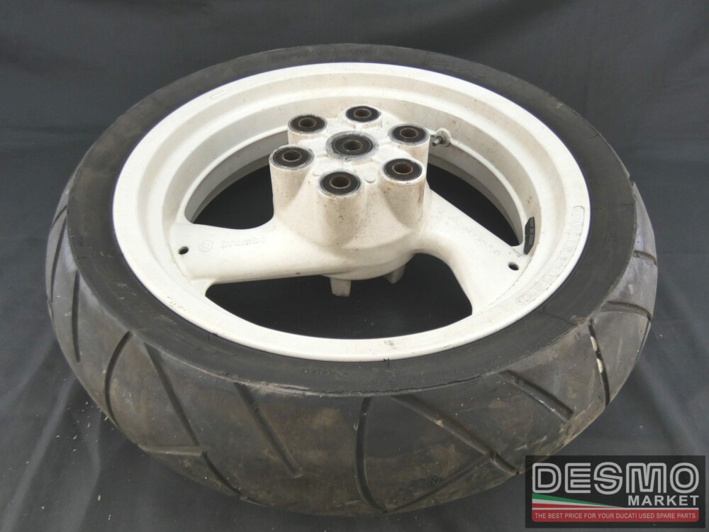 Cerchio Brembo bianco tre razze 4,5 x 17 Ducati Monster 600 750 MY 91