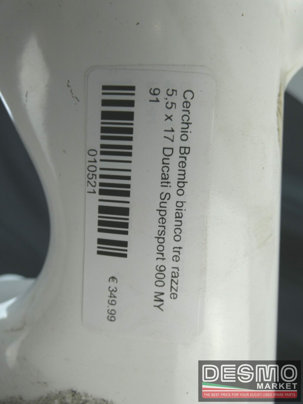 Cerchio Brembo bianco tre razze 5,5 x 17 Ducati Supersport 900 MY 91