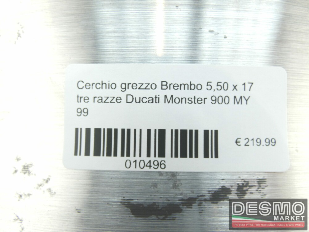 Cerchio grezzo Brembo 5,50 x 17 tre razze Ducati Monster 900 MY 99