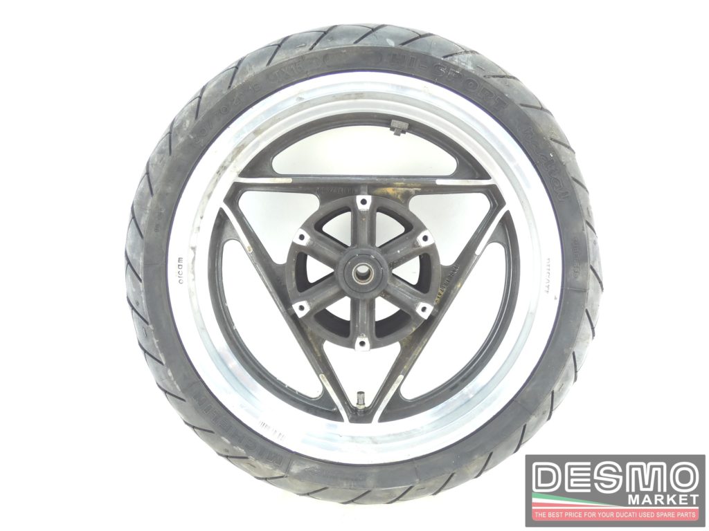 Cerchio Oscam 3,75 x 16 nero canale diamantato Ducati Paso