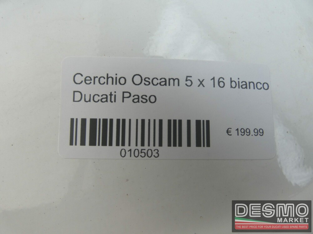 Cerchio Oscam 5 x 16 bianco Ducati Paso