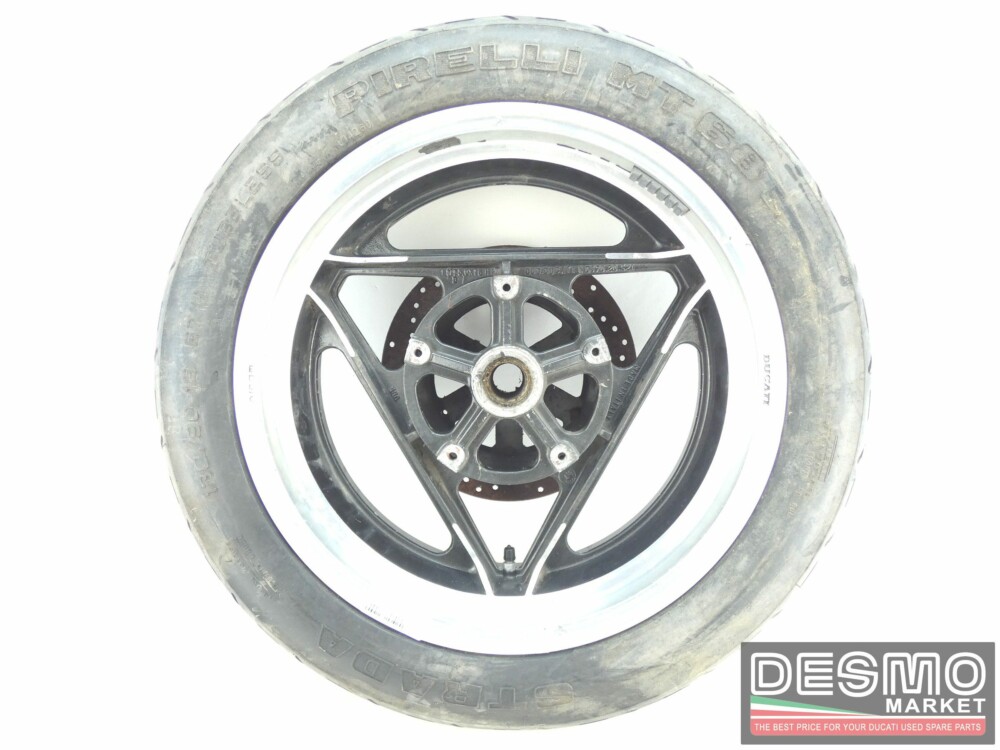 Cerchio Oscam 5 x 16 nero canale diamantato Ducati Paso