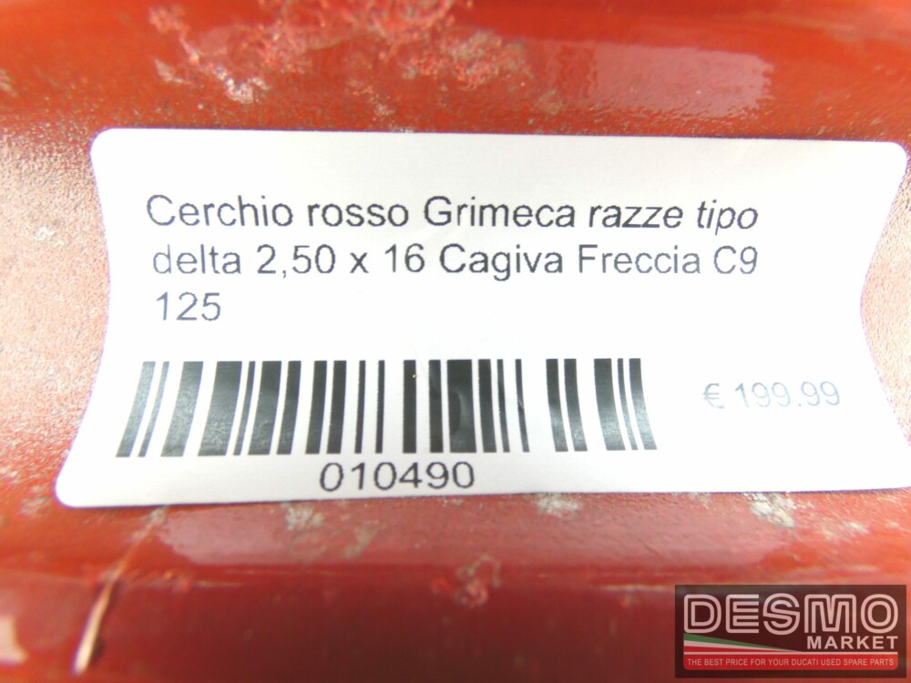 Cerchio rosso Grimeca razze tipo delta 2,50 x 16 Cagiva Freccia C9 125