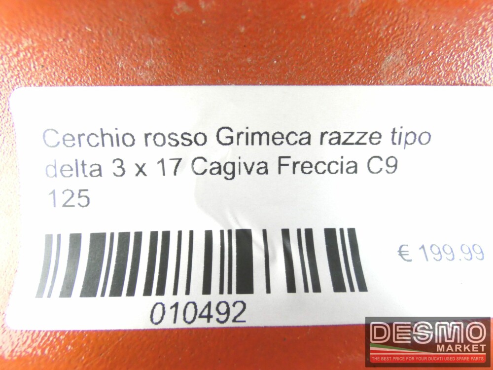 Cerchio rosso Grimeca razze tipo delta 3 x 17 Cagiva Freccia C9 125