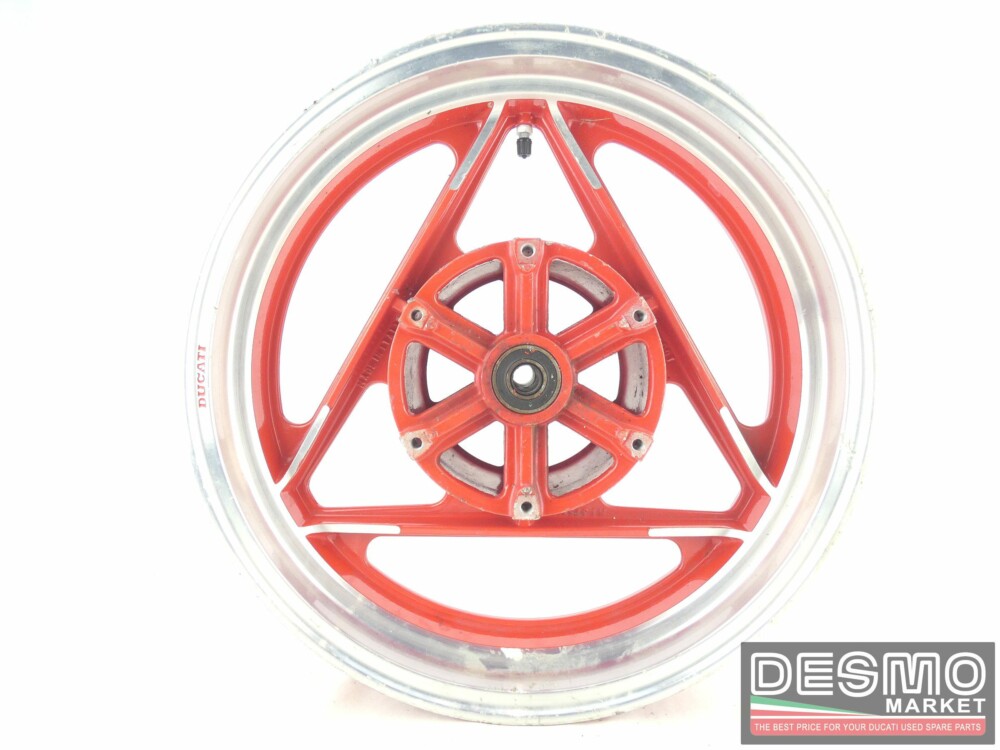 Cerchio rosso Oscam 3,75 x 15 canale diamantato Ducati Paso