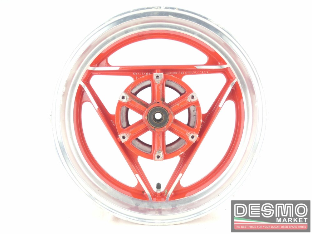 Cerchio rosso Oscam 3,75 x 15 canale diamantato Ducati Paso