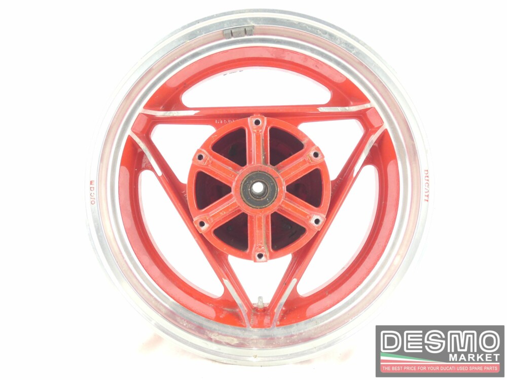 Cerchio rosso Oscam 5 x 16 canale diamantato Ducati Paso