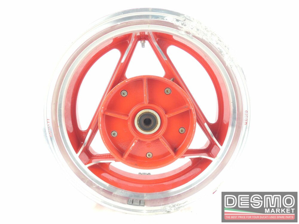 Cerchio rosso Oscam 5 x 16 canale diamantato Ducati Paso