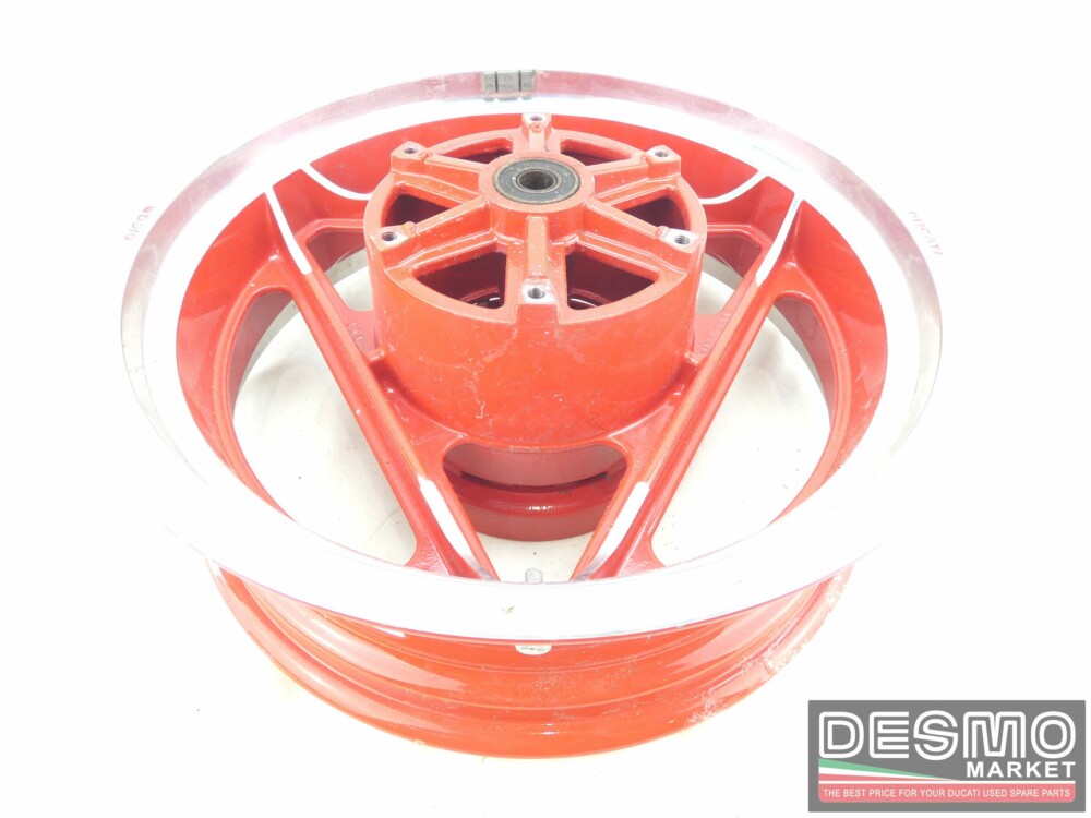 Cerchio rosso Oscam 5 x 16 canale diamantato Ducati Paso