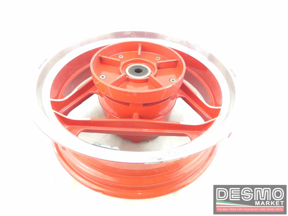 Cerchio rosso Oscam 5 x 16 canale diamantato Ducati Paso