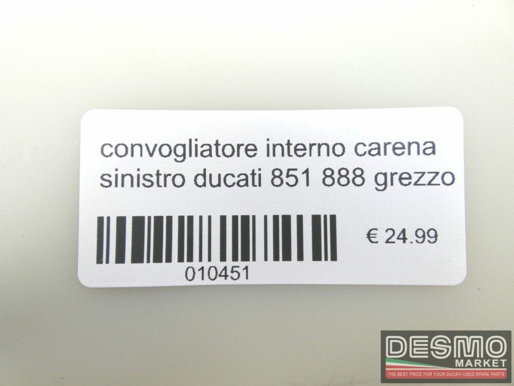 Convogliatore interno carena sinistro Ducati 851 888 grezzo