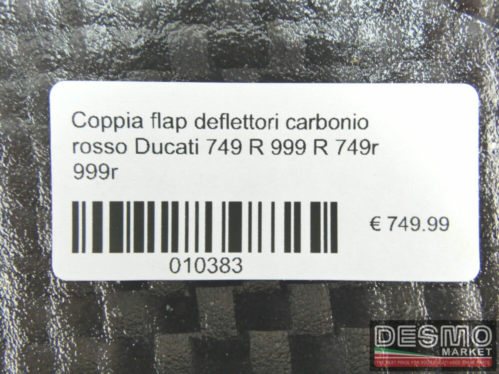 Coppia flap deflettori carbonio rosso Ducati 749 R 999 R 749r 999r