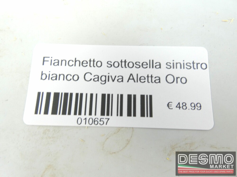 Fianchetto sottosella sinistro bianco Cagiva Aletta Oro