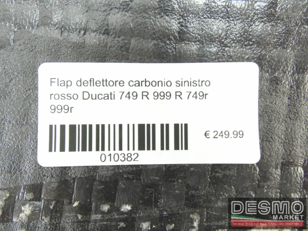 Flap deflettore carbonio sinistro rosso Ducati 749 R 999 R 749r 999r