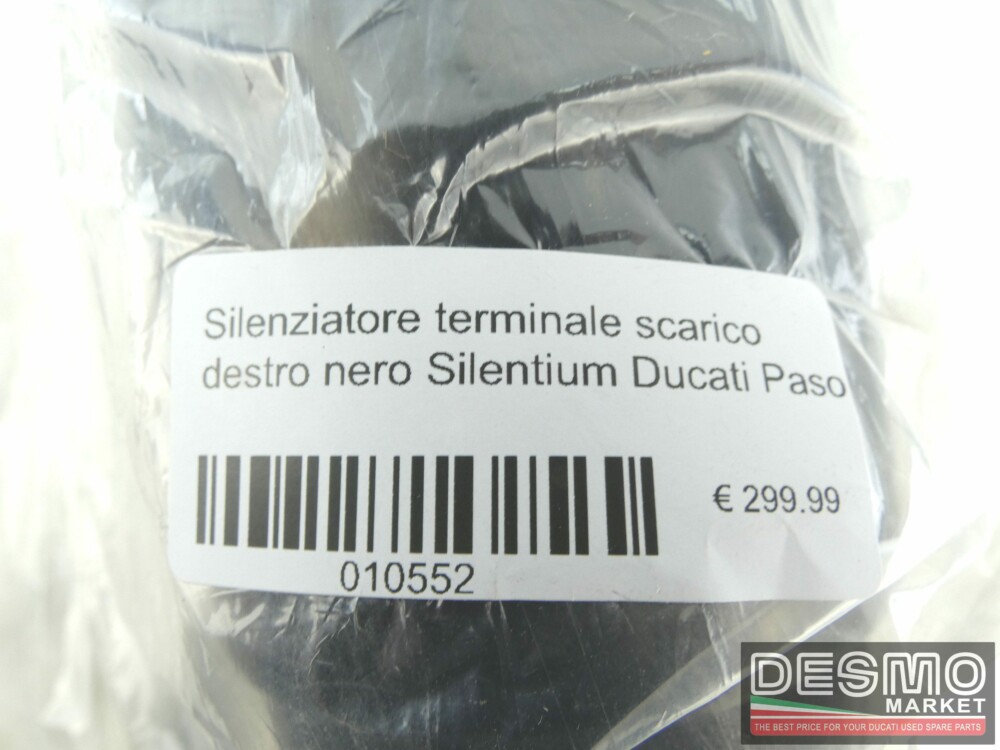 Silenziatore terminale scarico destro nero Silentium Ducati Paso