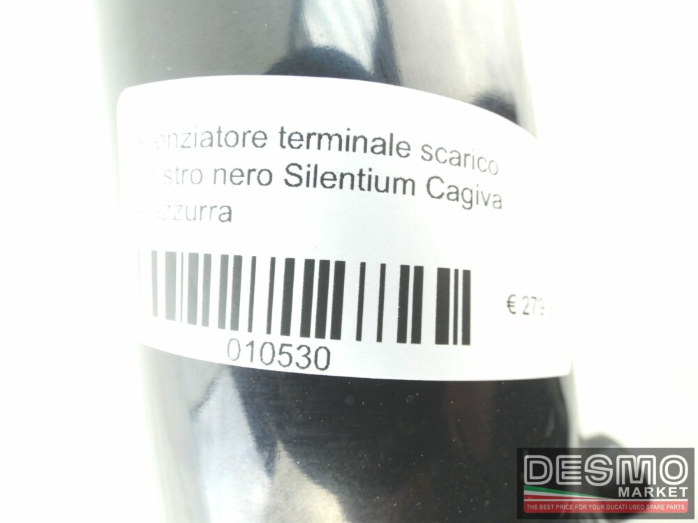 Silenziatore terminale scarico sinistro nero Silentium Cagiva Alazzurra