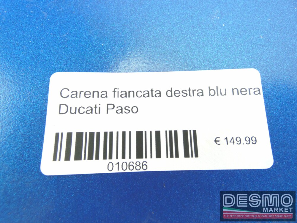 Carena fiancata destra blu nera Ducati Paso