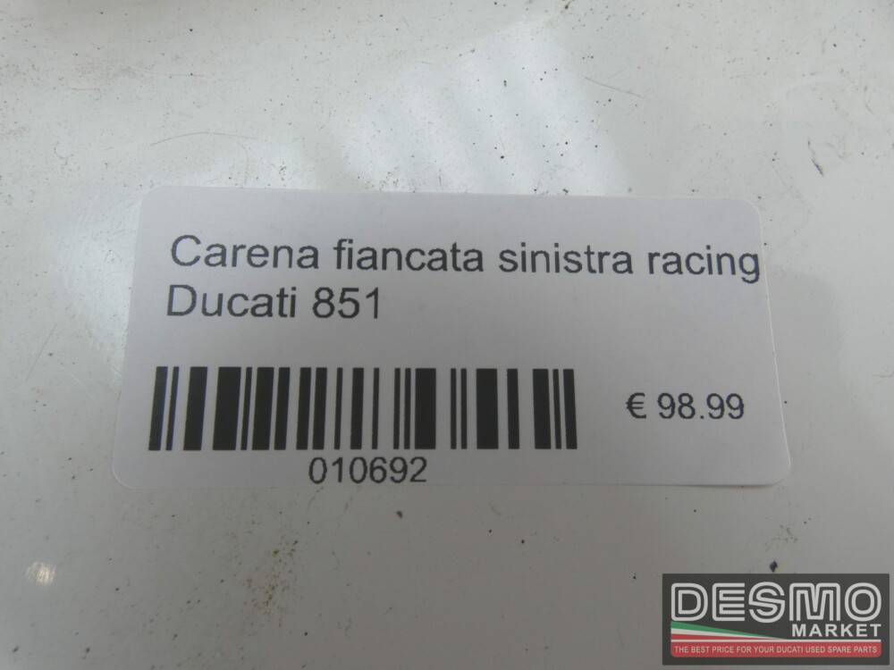 Carena fiancata VTR sinistra racing Ducati 851