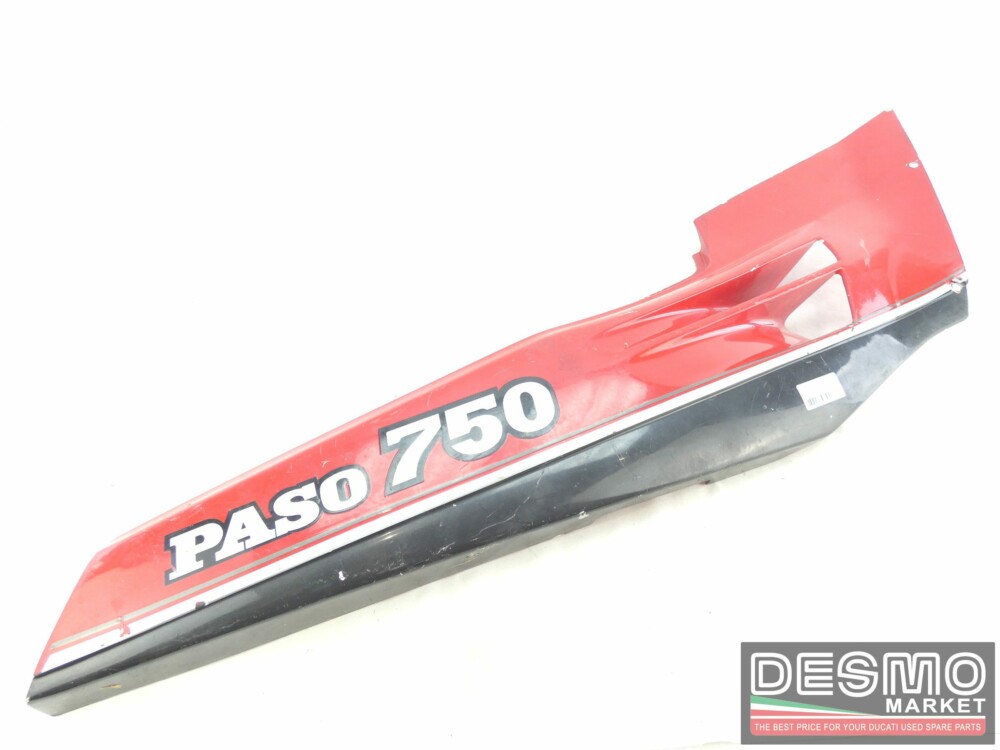 Carena fianchetto laterale sottosella destro rosso grigio Ducati Paso