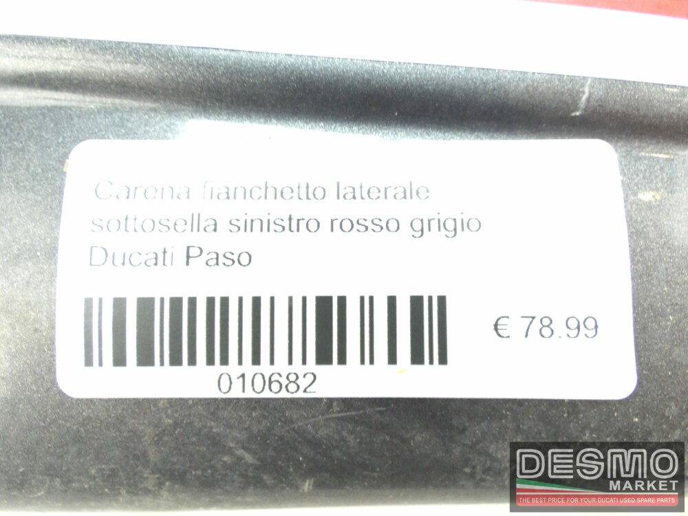 Carena fianchetto laterale sottosella sinistro rosso grigio Ducati Paso