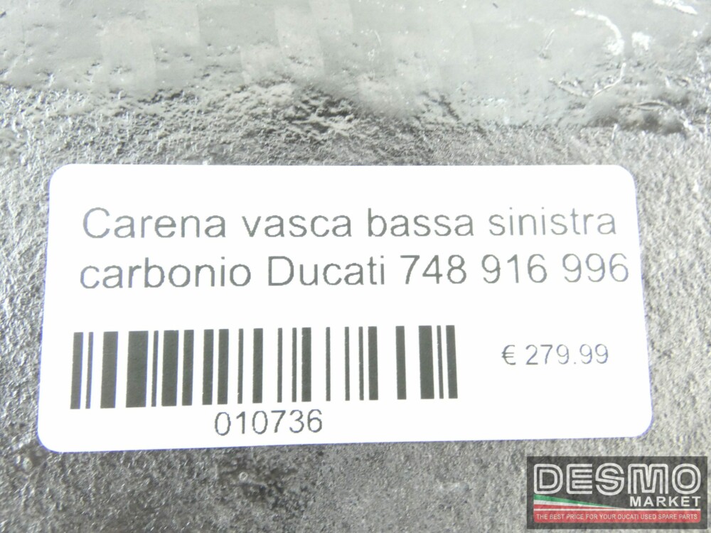 Carena vasca bassa sinistra carbonio Ducati 748 916 996