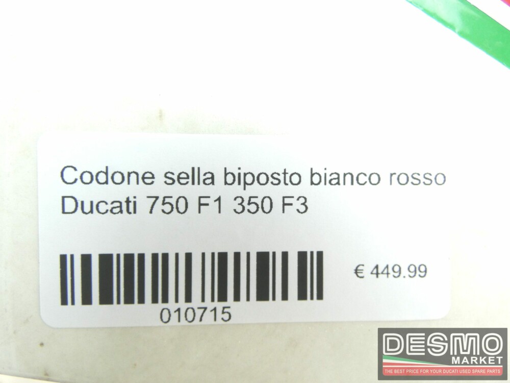 Codone sella biposto bianco rosso Ducati 750 F1 350 F3