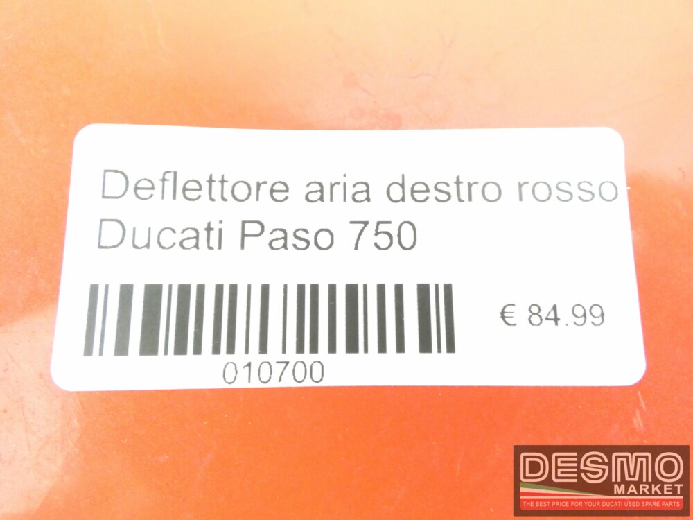 Deflettore aria destro rosso Ducati Paso 750