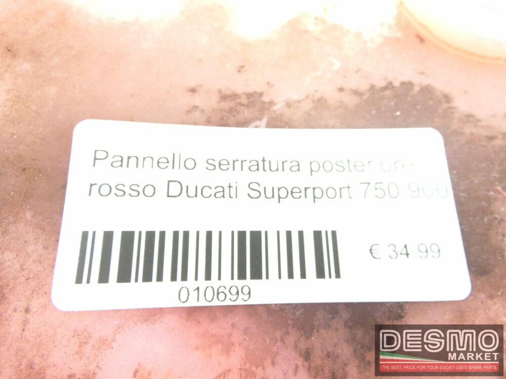 Pannello serratura posteriore rosso Ducati Superport 750 900