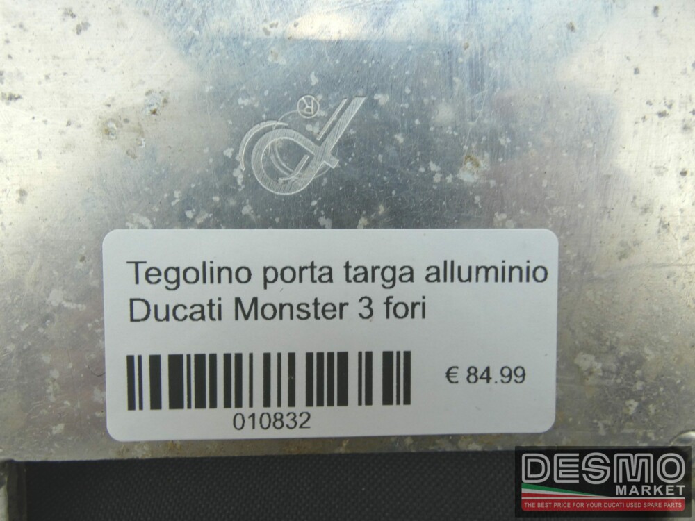 Tegolino porta targa alluminio Ducati Monster 3 fori