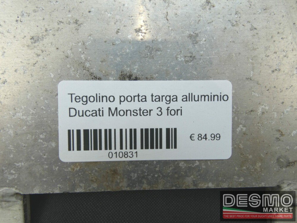 Tegolino porta targa alluminio Ducati Monster 3 fori