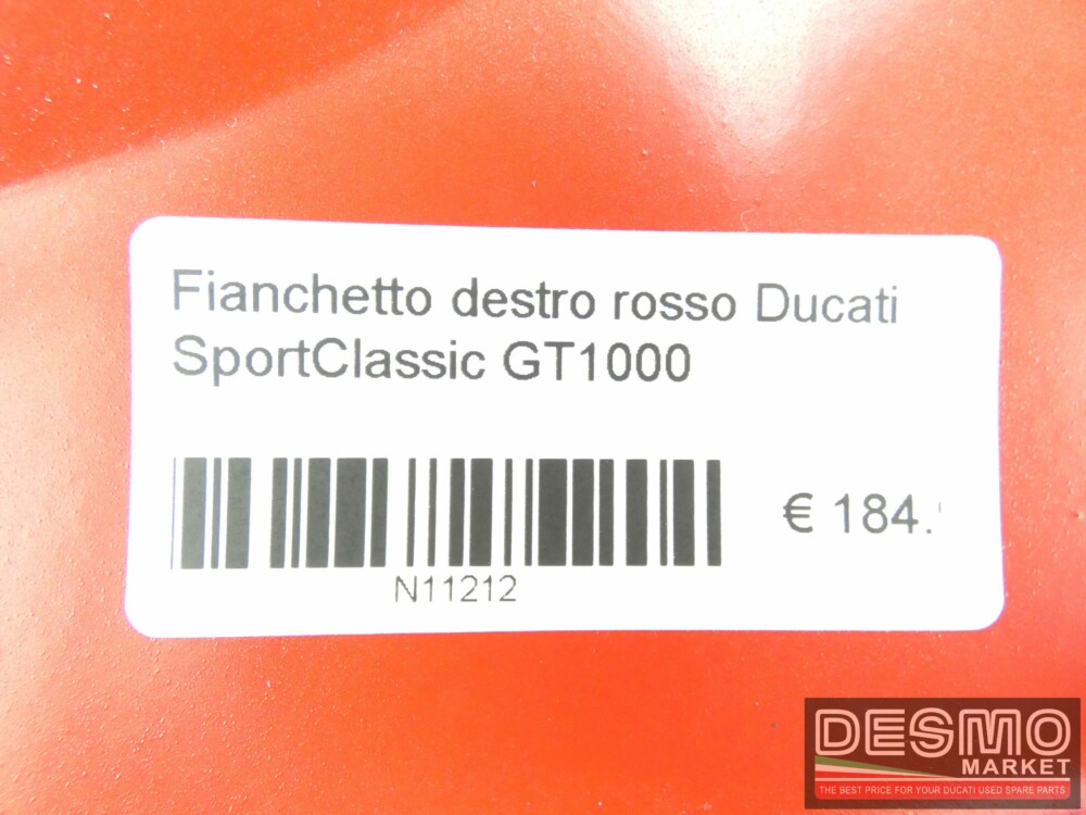 Fianchetto destro rosso Ducati SportClassic GT1000