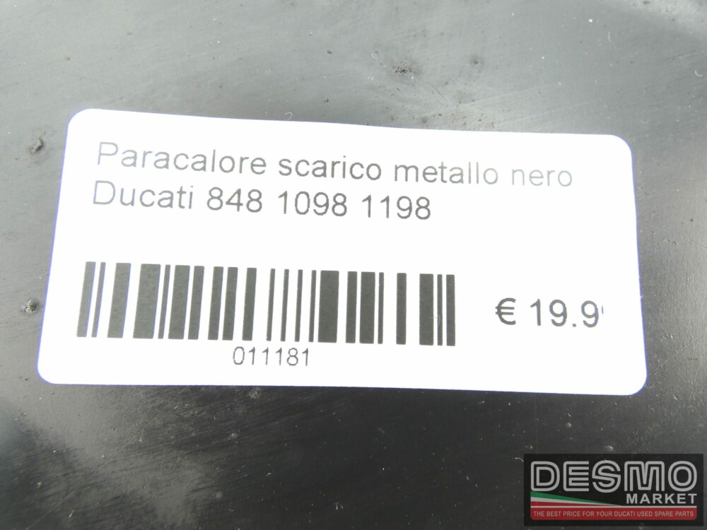 Paracalore scarico metallo nero Ducati 848 1098 1198