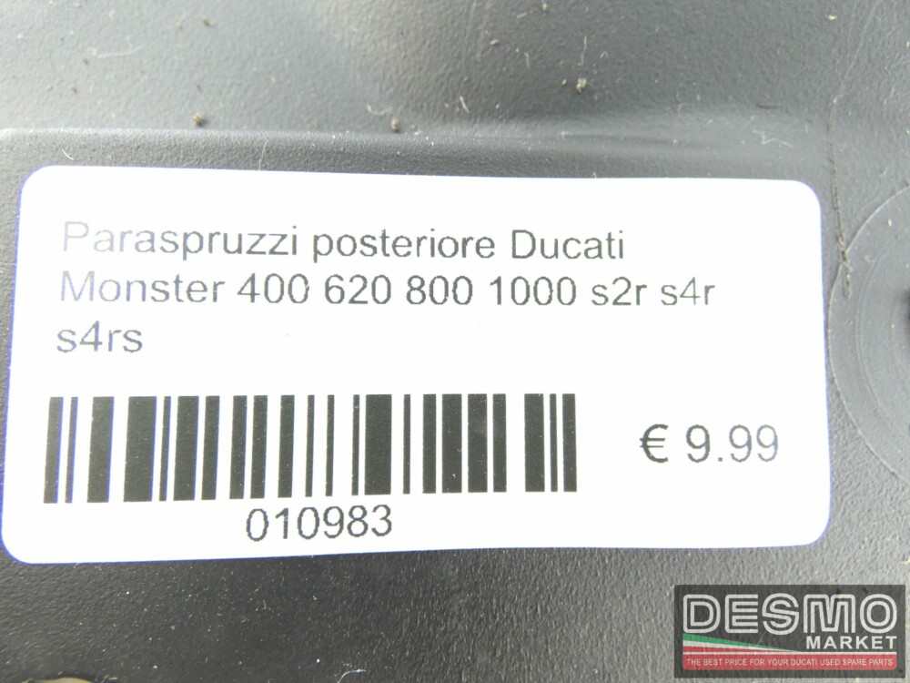 Paraspruzzi posteriore Ducati Monster 400 620 800 1000 s2r s4r s4rs